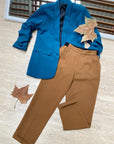 Blazer elegante a manica arrotolata
