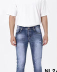JEANS UOMO SFUMATI CON PICCOLI STRAPPI