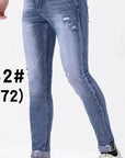 JEANS UOMO SFUMATI CON PICCOLI STRAPPI