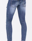 JEANS UOMO SFUMATI CON PICCOLI STRAPPI