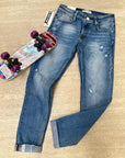 JEANS UOMO SFUMATI CON PICCOLI STRAPPI