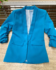 Blazer elegante a manica arrotolata