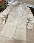 Blazer elegante a manica arrotolata