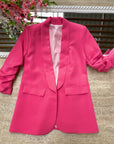 Blazer elegante a manica arrotolata