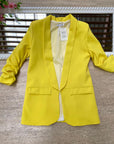 Blazer elegante a manica arrotolata