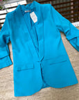 Blazer elegante a manica arrotolata