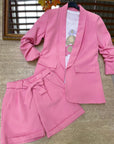 Blazer elegante a manica arrotolata