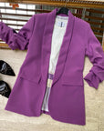 Blazer elegante a manica arrotolata