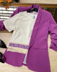 Blazer elegante a manica arrotolata