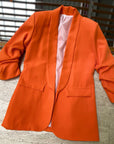 Blazer elegante a manica arrotolata