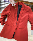 Blazer elegante a manica arrotolata