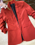Blazer elegante a manica arrotolata