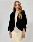 Cardigan in maglia grossa misto lana