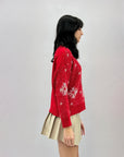 Maglione con stampa renna e fiocchi di neve
