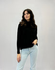 Pullover comodo lupetto con dettaglio