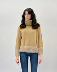 Maglione dolcevita in lana mohair