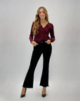Pantaloni jeans neri miniflare