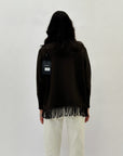Maglione ampio dolcevita con frange