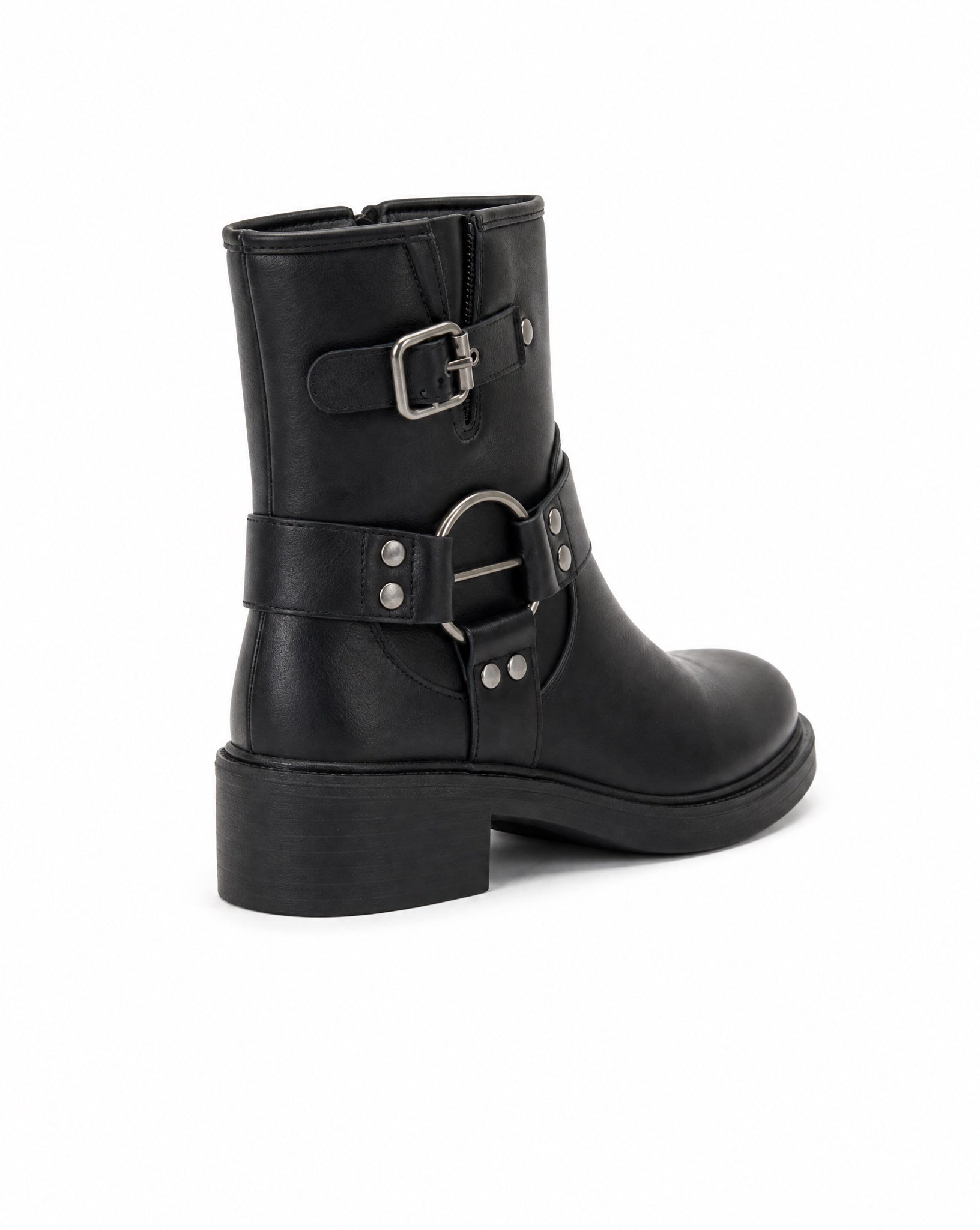 Stivaletti donna Charlie neri vista posteriore con zip