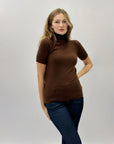 Maglia dolcevita mezze maniche basic