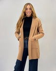 Cardigan lungo con cappuccio