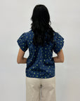 Maglia in cotone con stampa piante