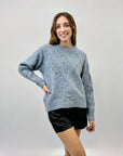 Maglione morbido con fiori