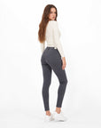 Pantaloni push-up donna 5460 grigi vista posteriore tre quarti