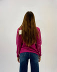 Pullover morbido con strisce di paillettes