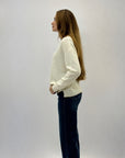 Pullover dettaglio collo cashmere blend