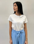 Pantaloni gamba larga con fiocco