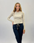 Pullover basic tinta unita con bottoni