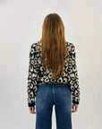 Maglione morbido stampa leopardata