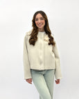 Giacca neoprene con fiore