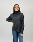 Maglione lupetto misto lana