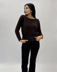Pullover crop effetto peluche