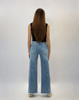 Pantaloni jeans gamba larga