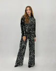 Completo premium felpa e pantaloni paillettes