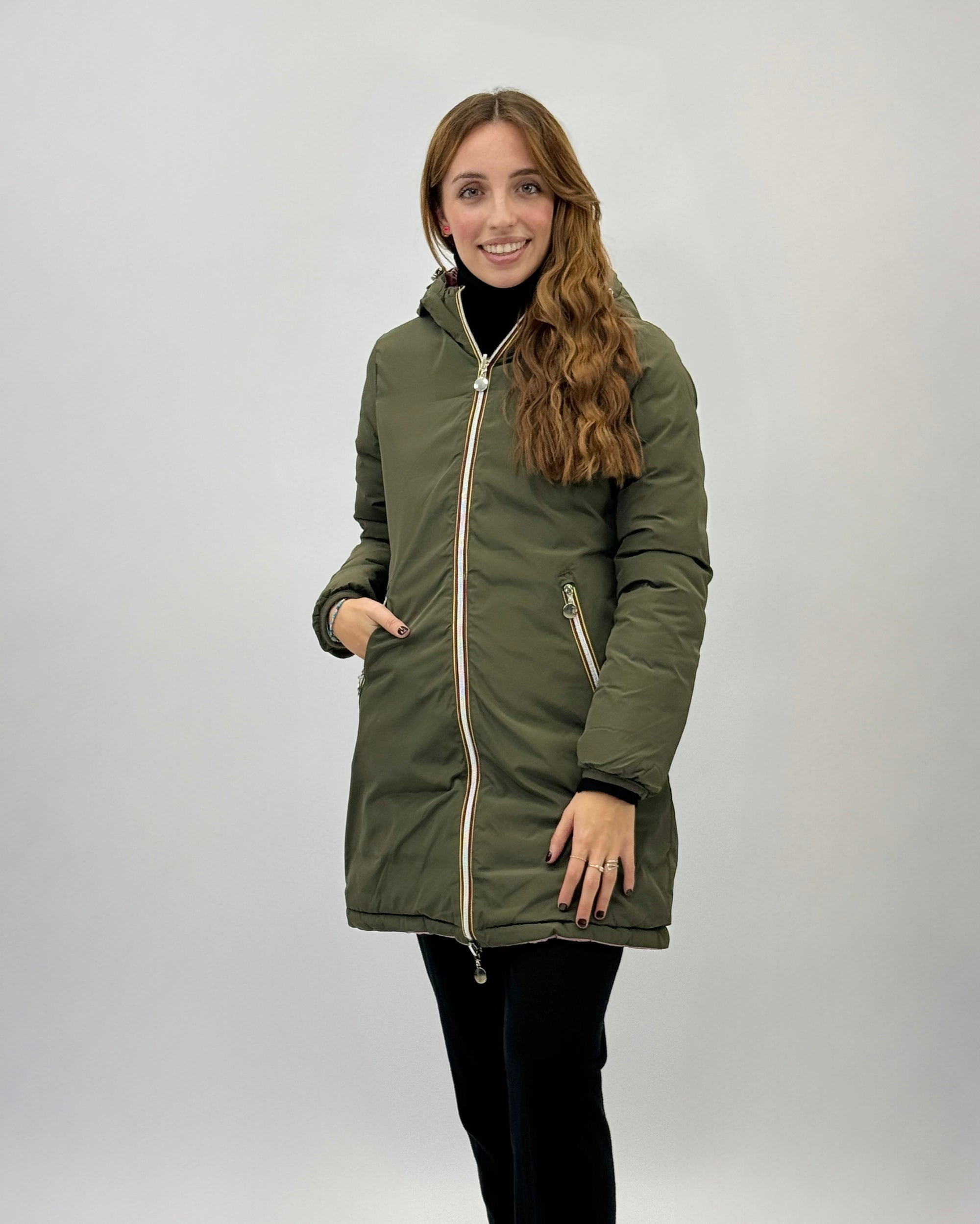 Piumino Donna Reversibile Double Face – Giacca Invernale Lunga