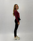 Pantaloni in velluto con laccio