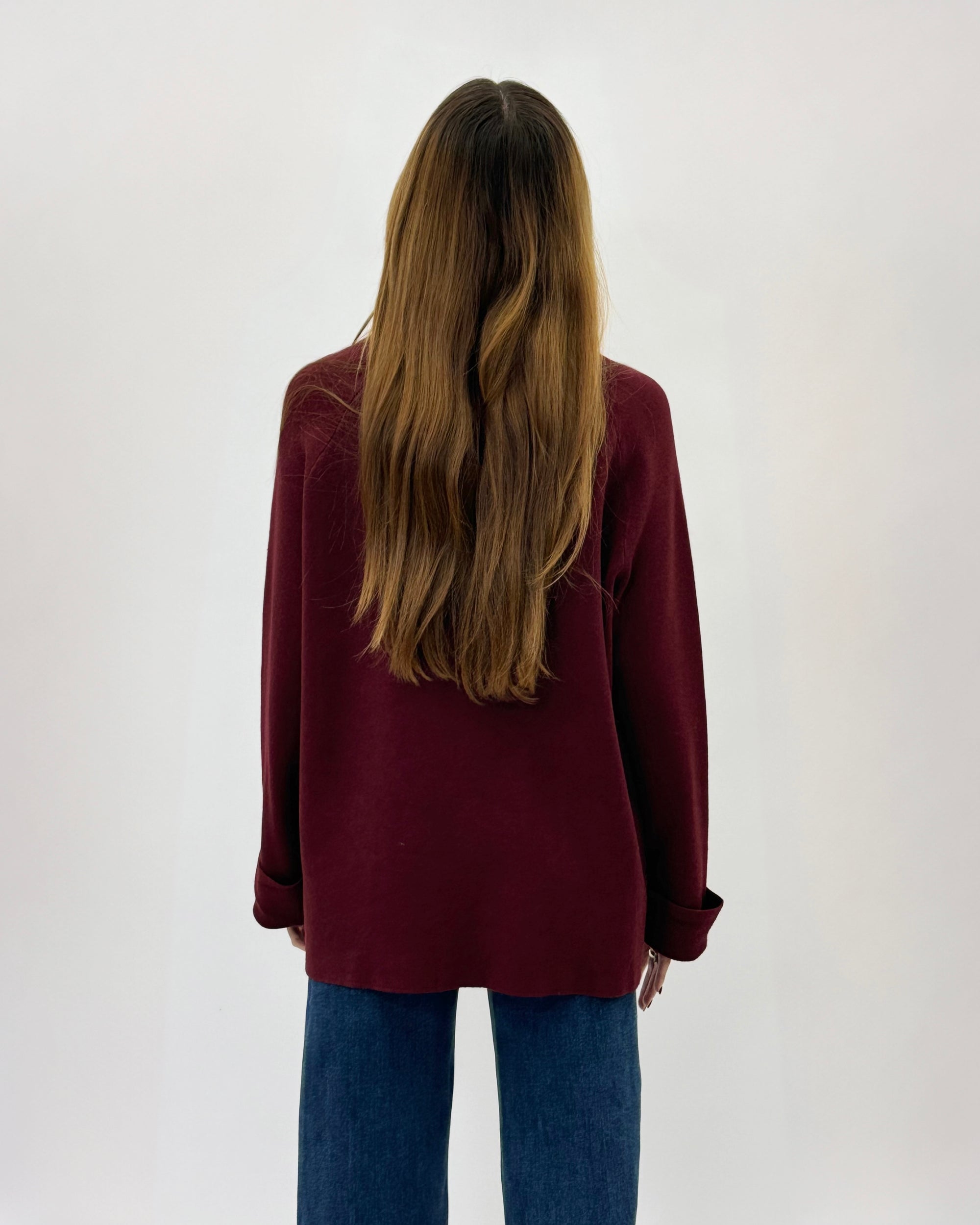 Maglione dolcevita ampio con tasche