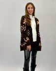 Cardigan pesante con stampa