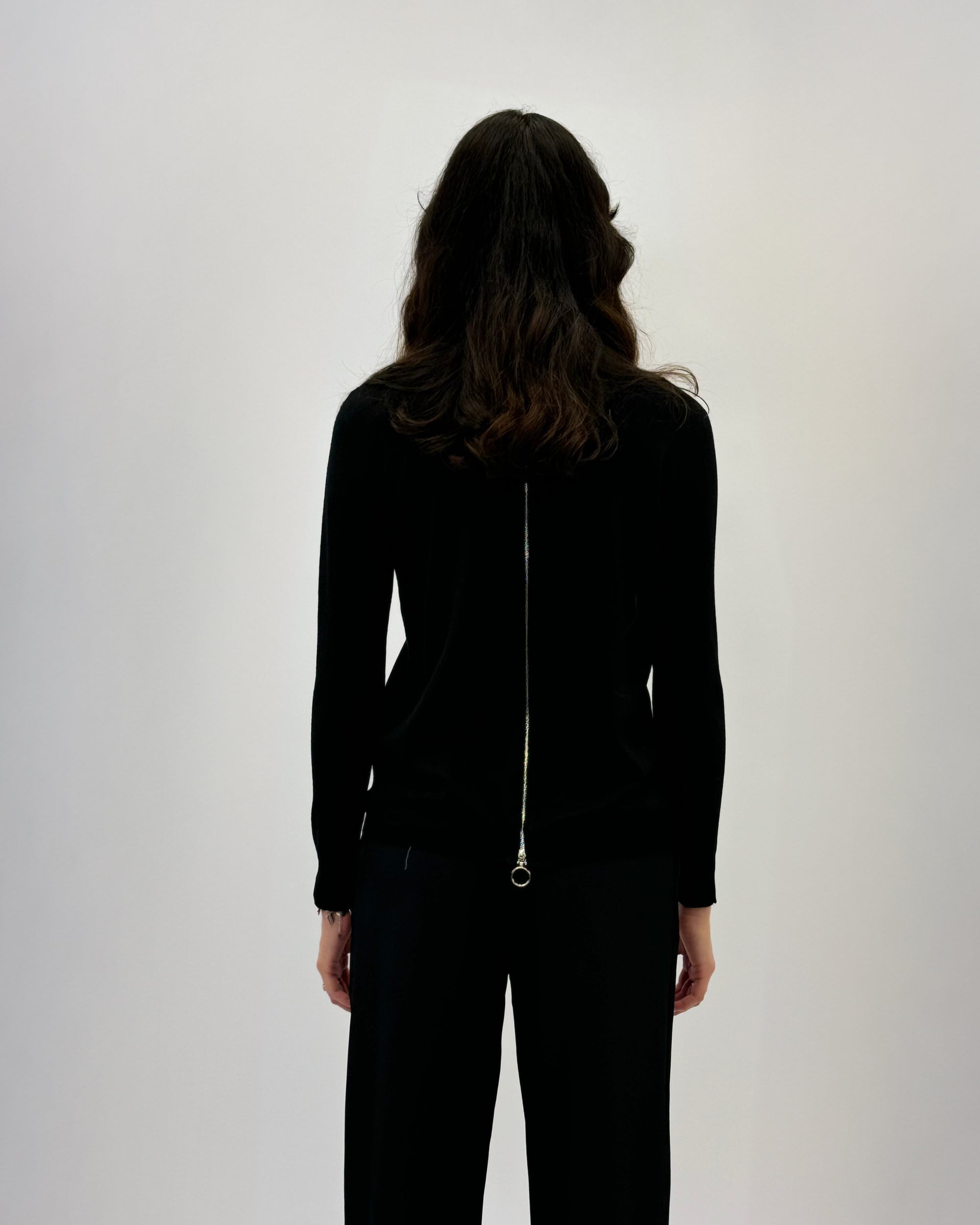 Maglia morbida con zip dietro