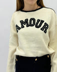 Maglione AMOUR con perle