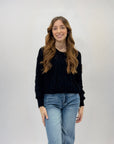 Pullover crop intrecciato