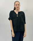 Camicia taglia comoda con ricami