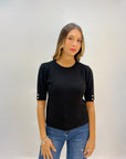 Maglione mezze maniche misto baby alpaca