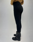 Pantaloni basic in cotone colorati push-up