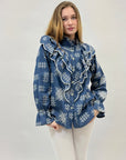 Camicia premium ricamata con balze