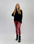 Pantaloni in pelle sintetica